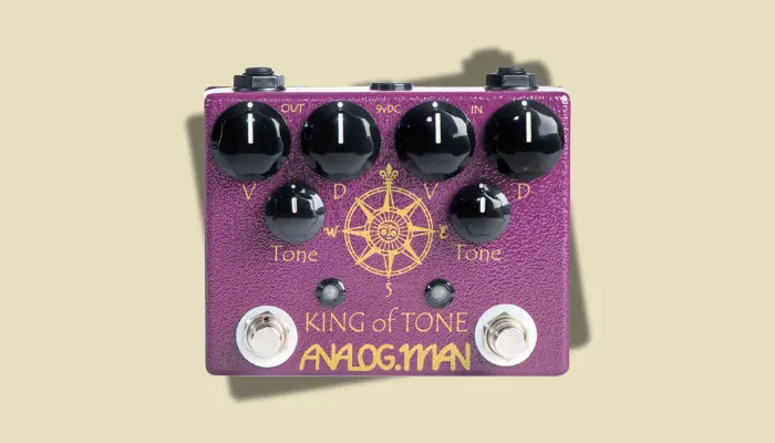 Analogman King of Tone dual overdrive pedal – boutique stompbox with two independent gain channels