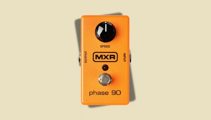 MXR Phase 90 orange phaser pedal. Recommended modulation pedal for adding movement to beginner guitar tones