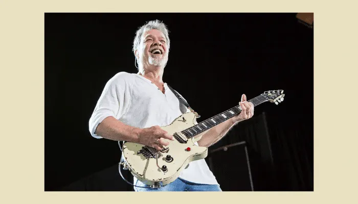Eddie Van Halen performing live.